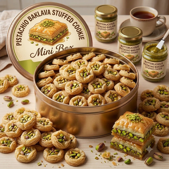 Pistachio Baklava Stuffed Cookie (Mini Tin Box)