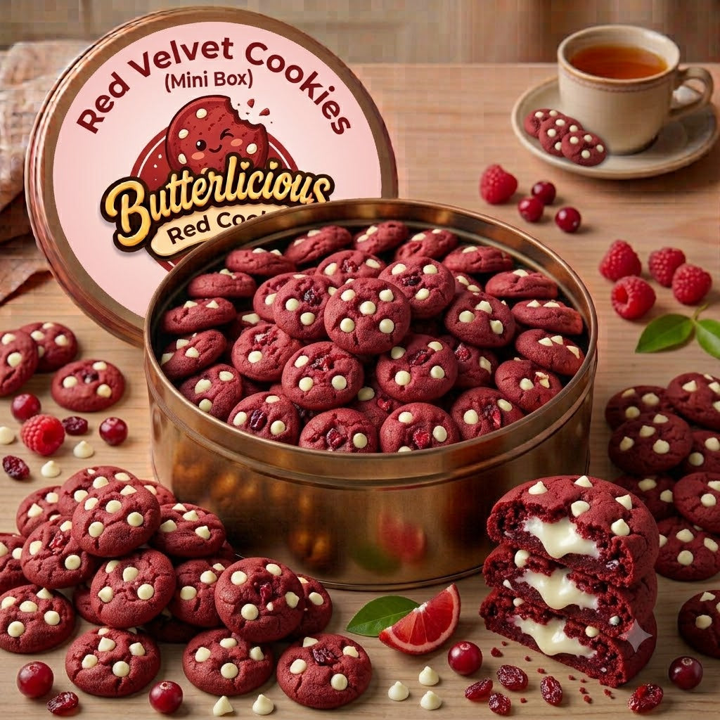 Red Velvet Cookies (Mini Tin Box)