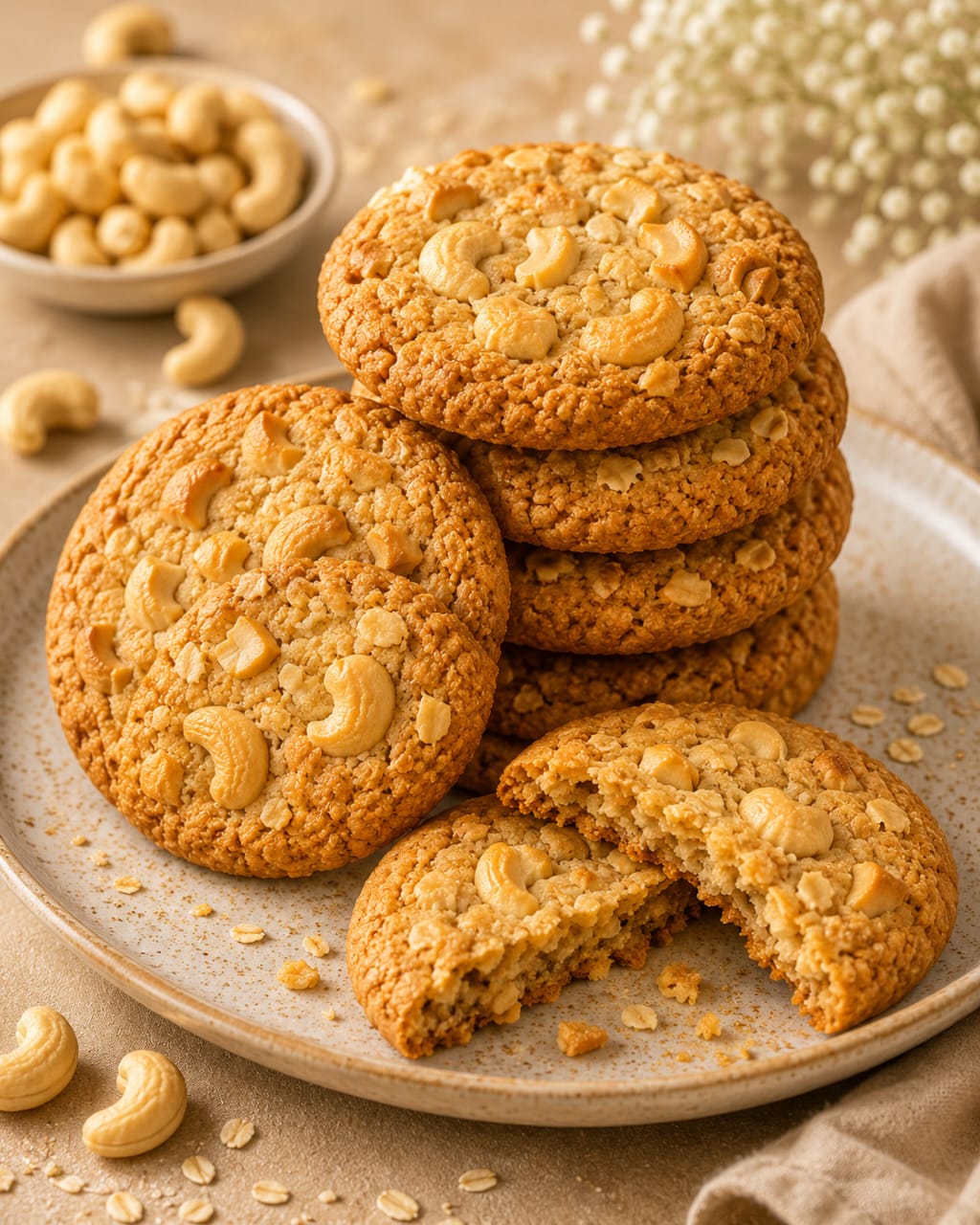 Roasted Cashew Crunch Cookies