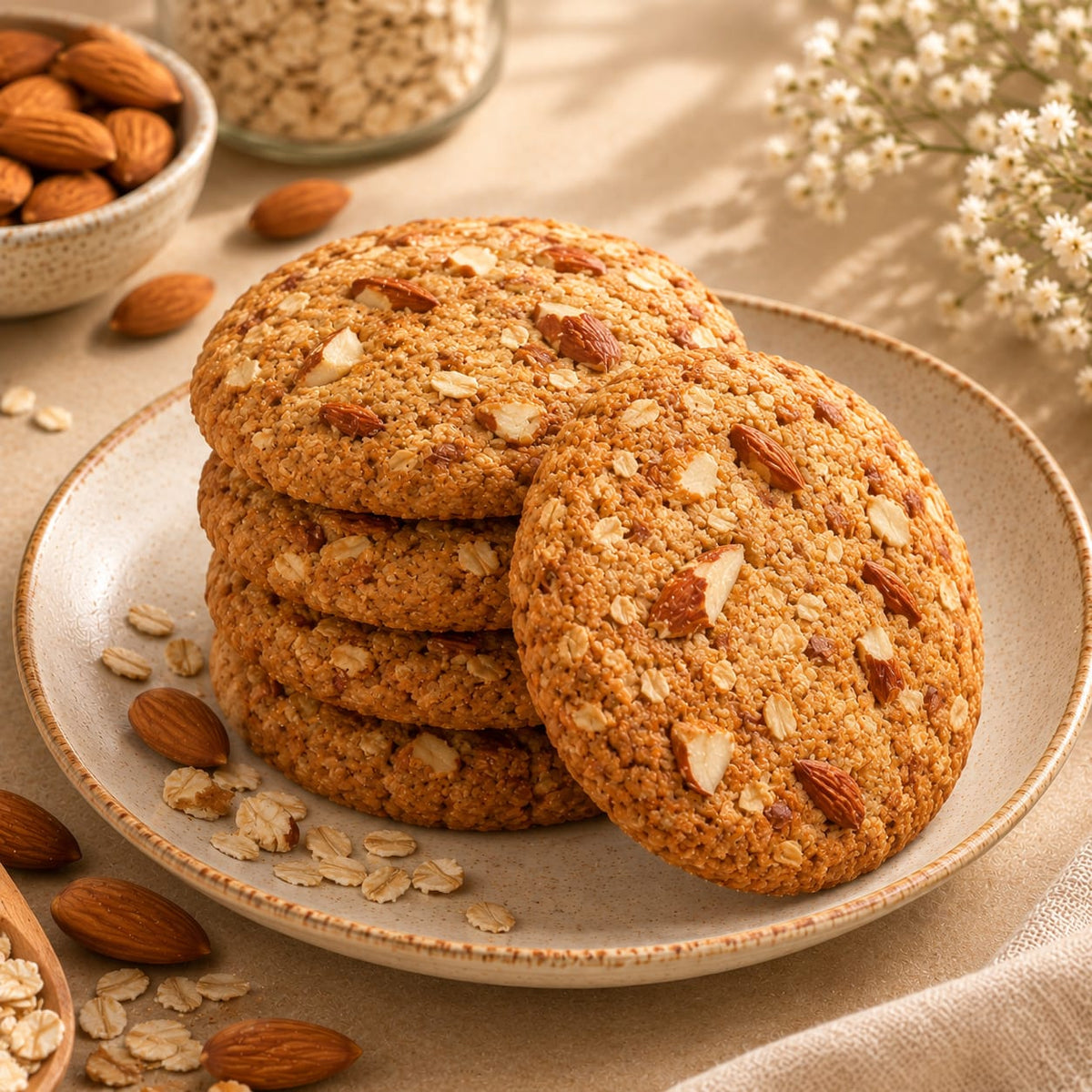 Badam Crunch Cookies