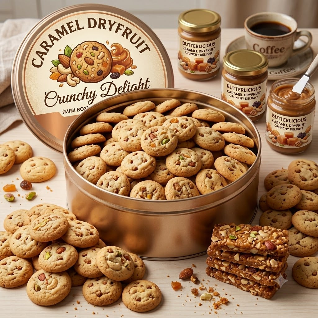 Caramel Dryfruit Crunchy Delight (Mini Tin Box)