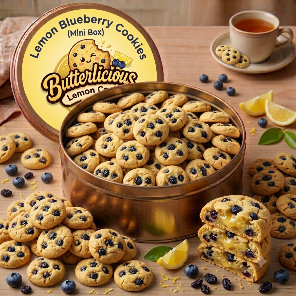 Lemon Blueberry Cookies (Mini Tin Box)