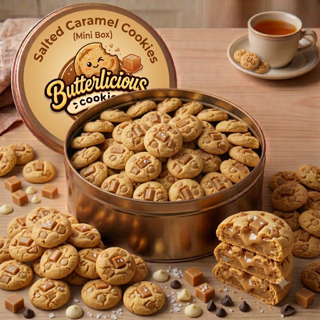 Salted Caramel Cookies (Mini Tin Box)