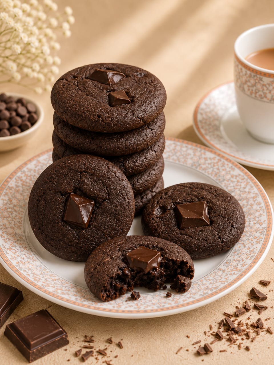 Double Chocolate Chunk Cookies