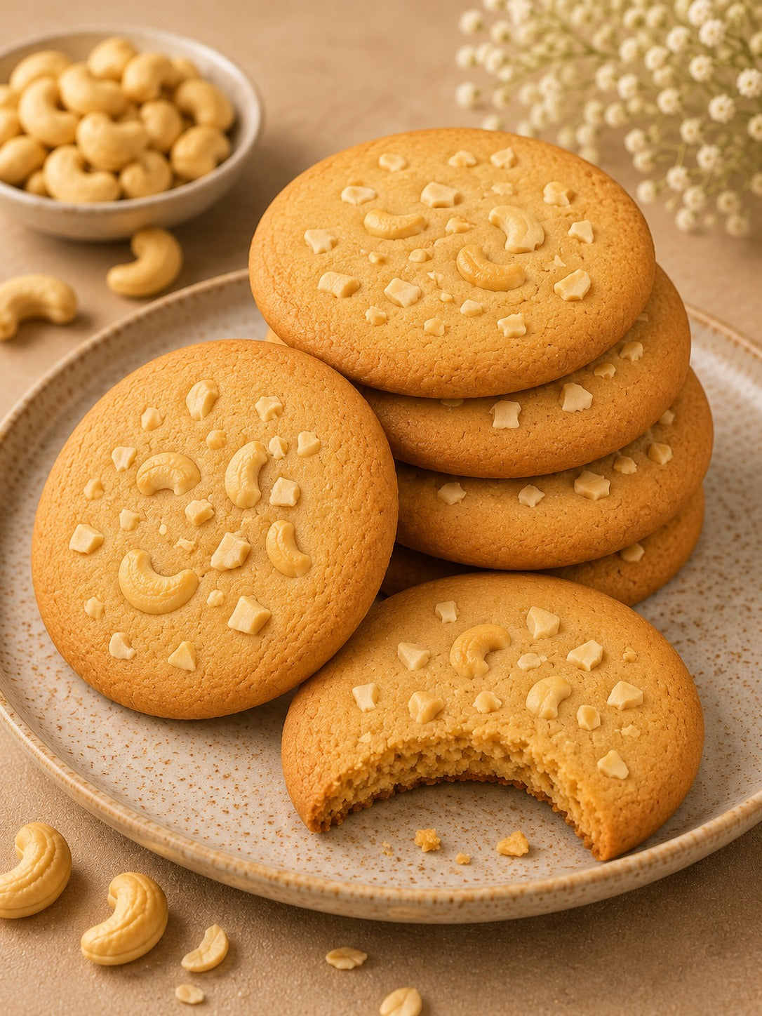 Roasted Cashew Crunch Cookies
