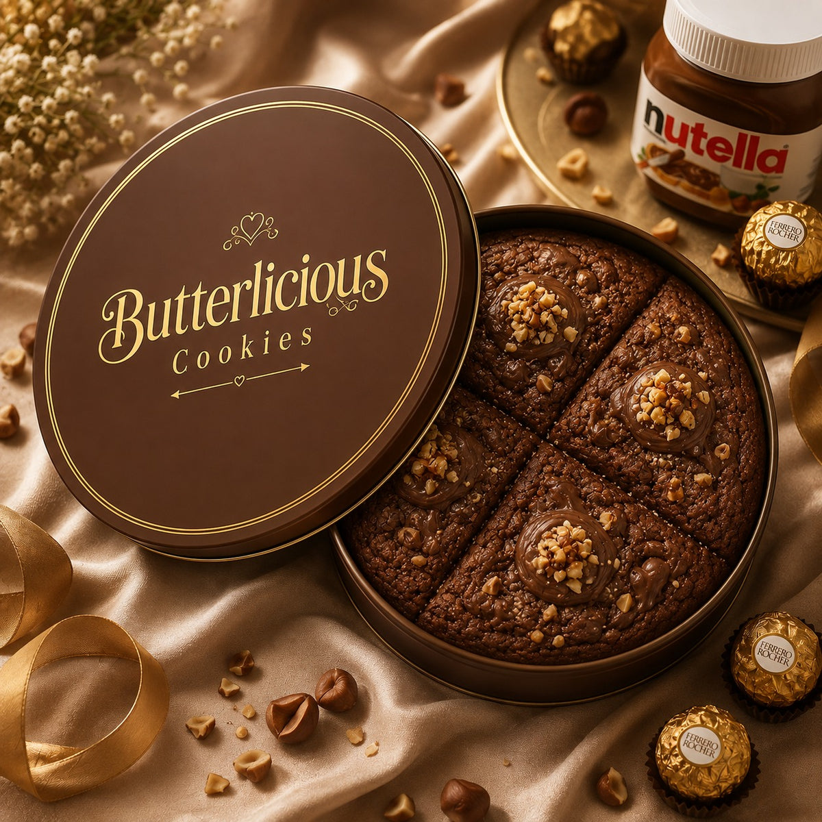 Nutella & Ferrero Rocher Overloaded Cookie Tin